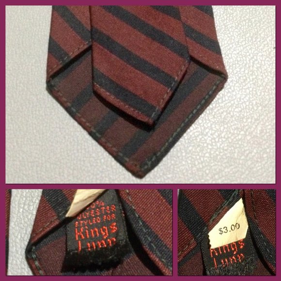 2 Vtg Striped Ties_133 - Picture 5 of 8